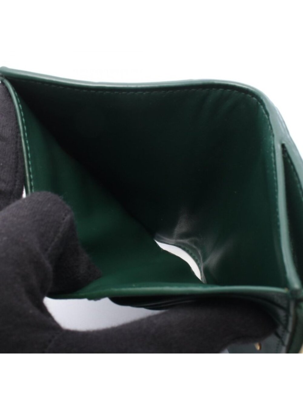 Bottega Veneta Bifold Wallet Small Cassette Maxi Intrecciato Dark Green Leather - Picture 5 of 8